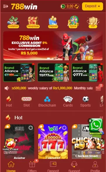 win786 game app dashboard image