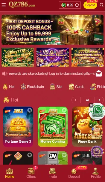 qz786 game app interface 