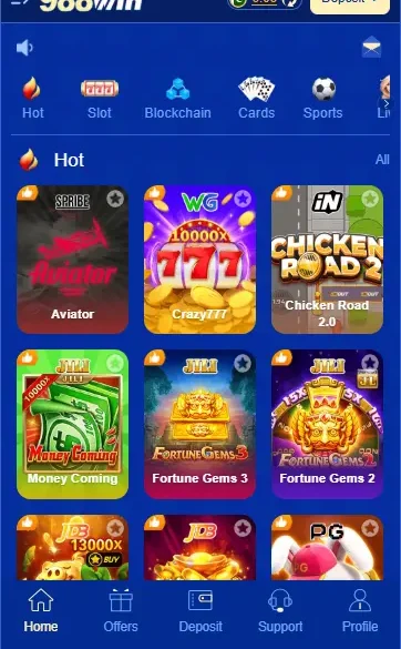 188win game apk interface