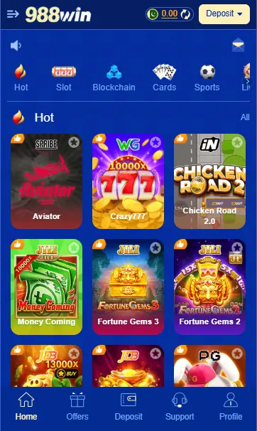 988win game apk interface 