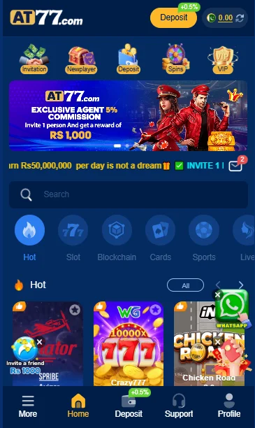 at 77 game apk interface